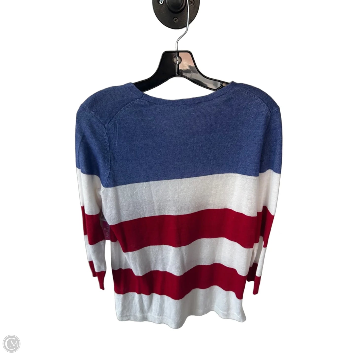 Sweater By Talbots In Blue & Red & White, Size: S