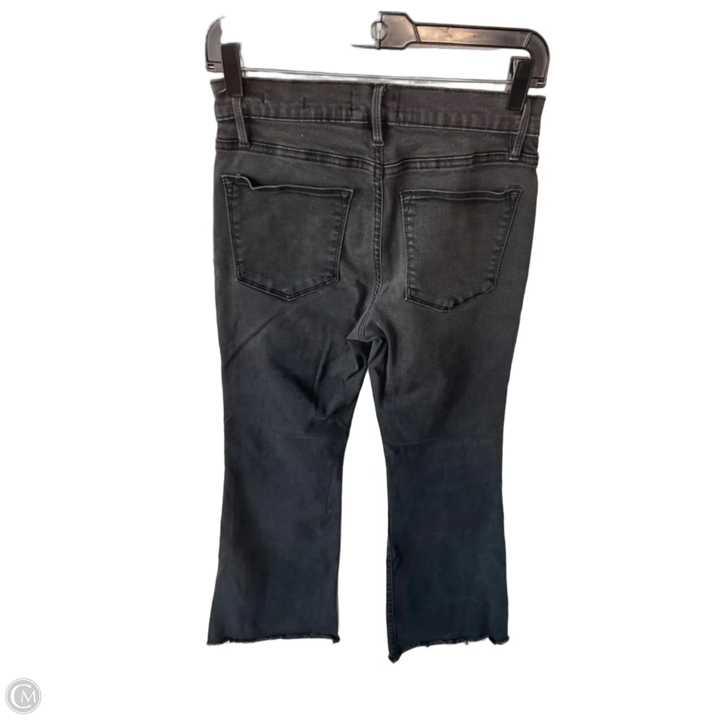 Jeans Flared By Frame In Black Denim, Size: 4