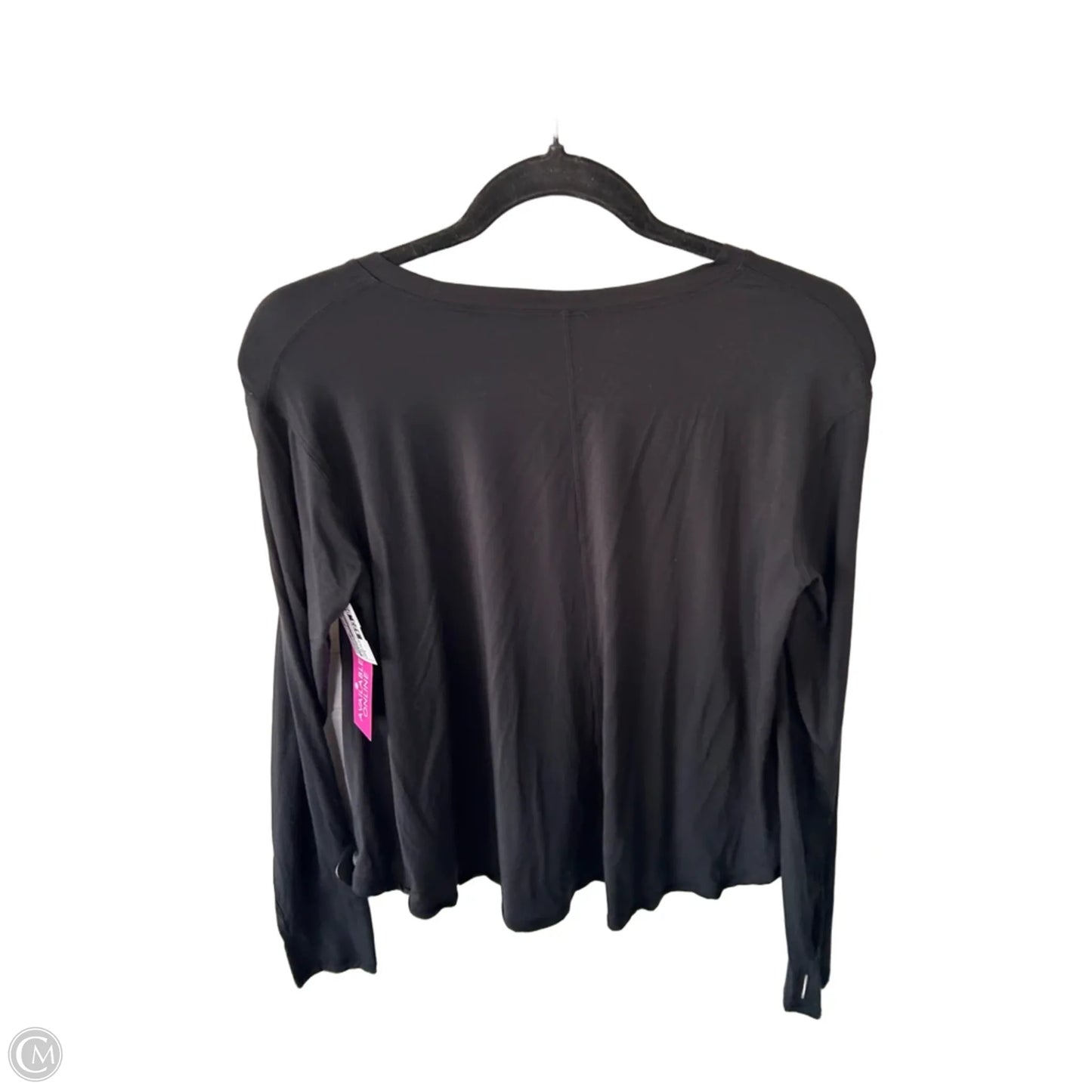 Athletic Top Long Sleeve Crewneck By Lululemon In Black, Size: S
