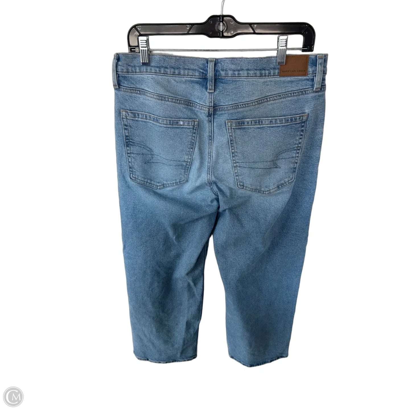 Jeans Straight By American Eagle In Blue Denim, Size: 8