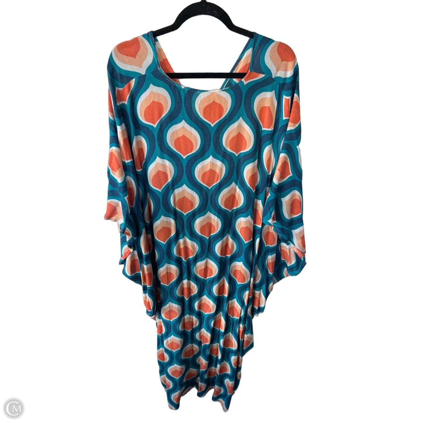 Dress Casual Maxi By Free People In Blue & Orange, Size: Osfm