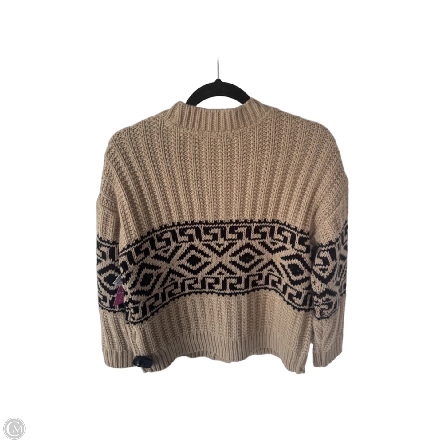 Sweater Cardigan By Evereve In Black & Tan, Size: Xs