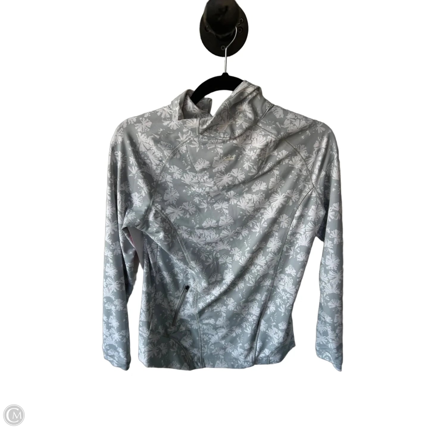 Athletic Top Long Sleeve Crewneck By Peter Millar In Grey & White, Size: S