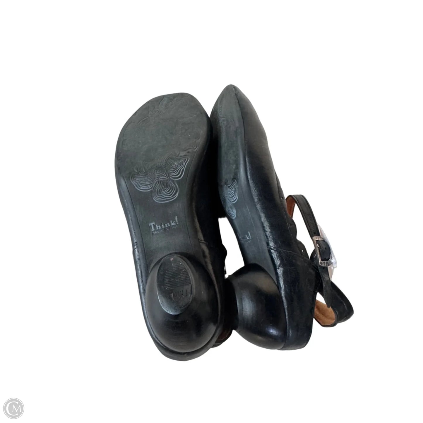 Shoes Heels Block By Think In Black, Size: 8.5