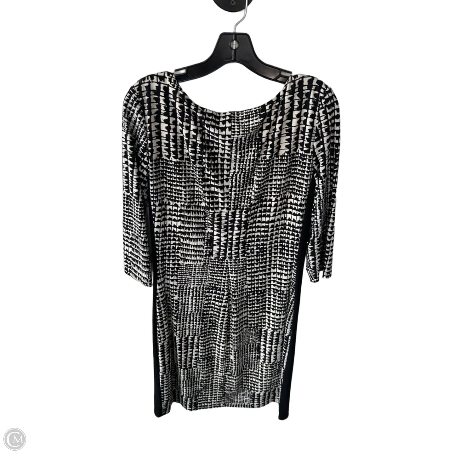 Dress Work By Lauren By Ralph Lauren In Black & White, Size: L