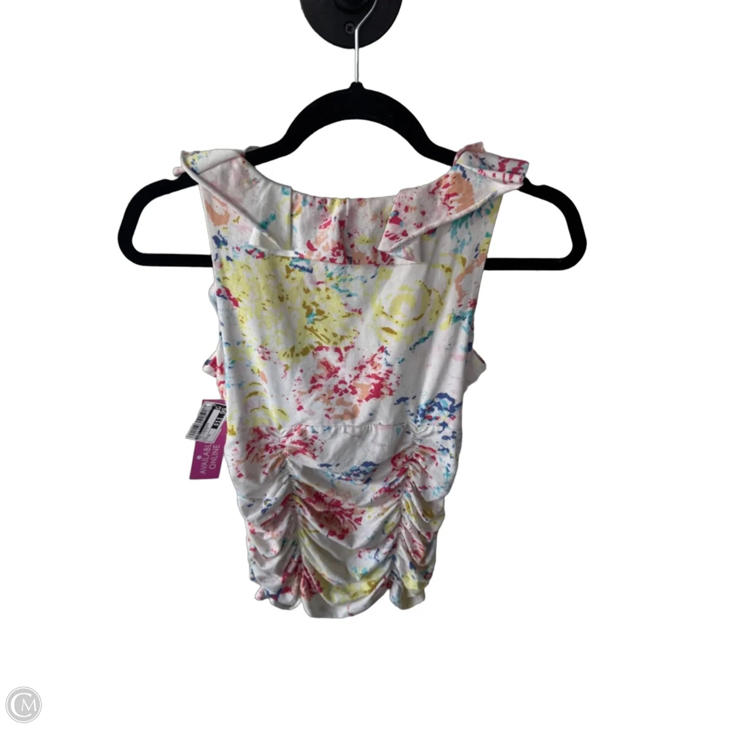 Top Sleeveless By Cabi In Pink & White, Size: Xs
