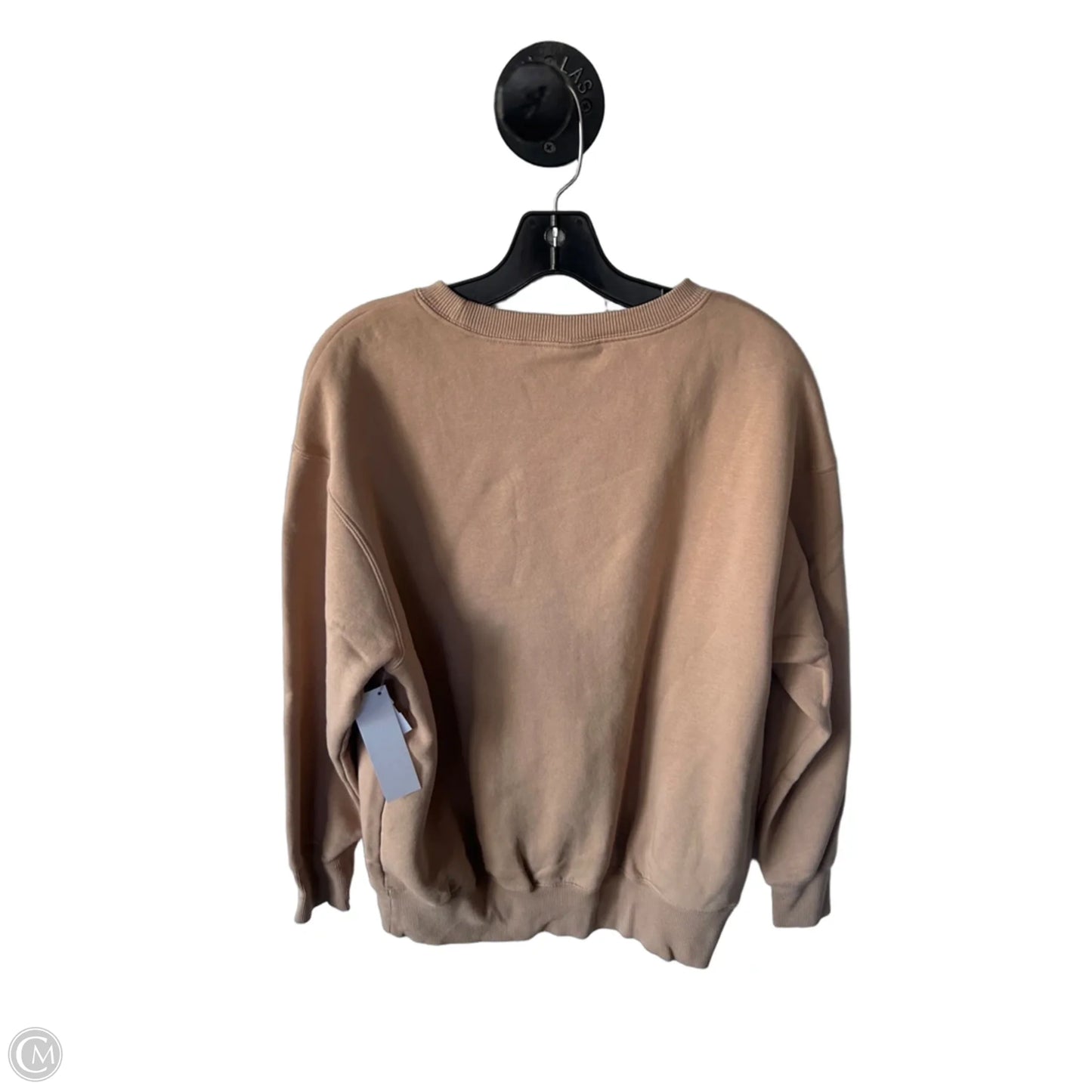 Athletic Sweatshirt Crewneck By Nike In Tan, Size: M