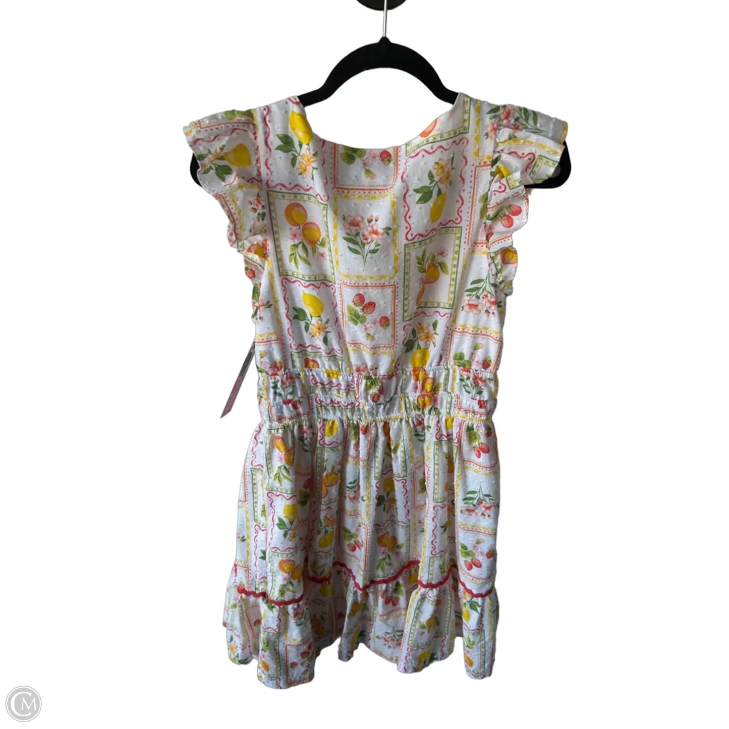 Dress Casual Short By Rachel Zoe In White & Yellow, Size: S