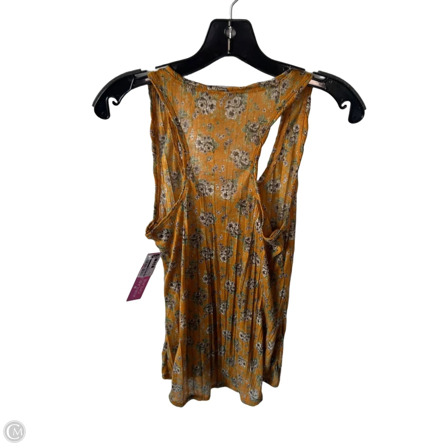 Top Sleeveless By Free People In Grey & Yellow, Size: S