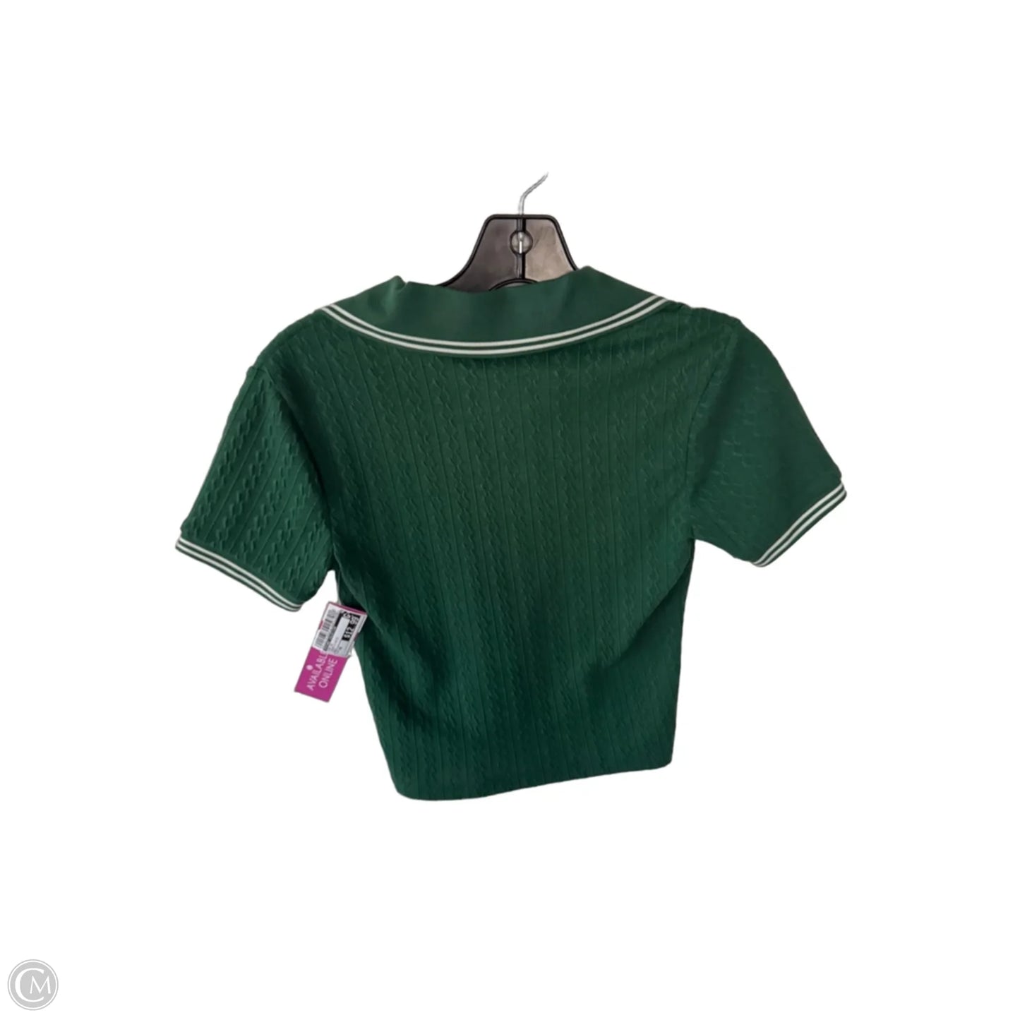 Top Short Sleeve By Future Collective In Green & White, Size: Xs