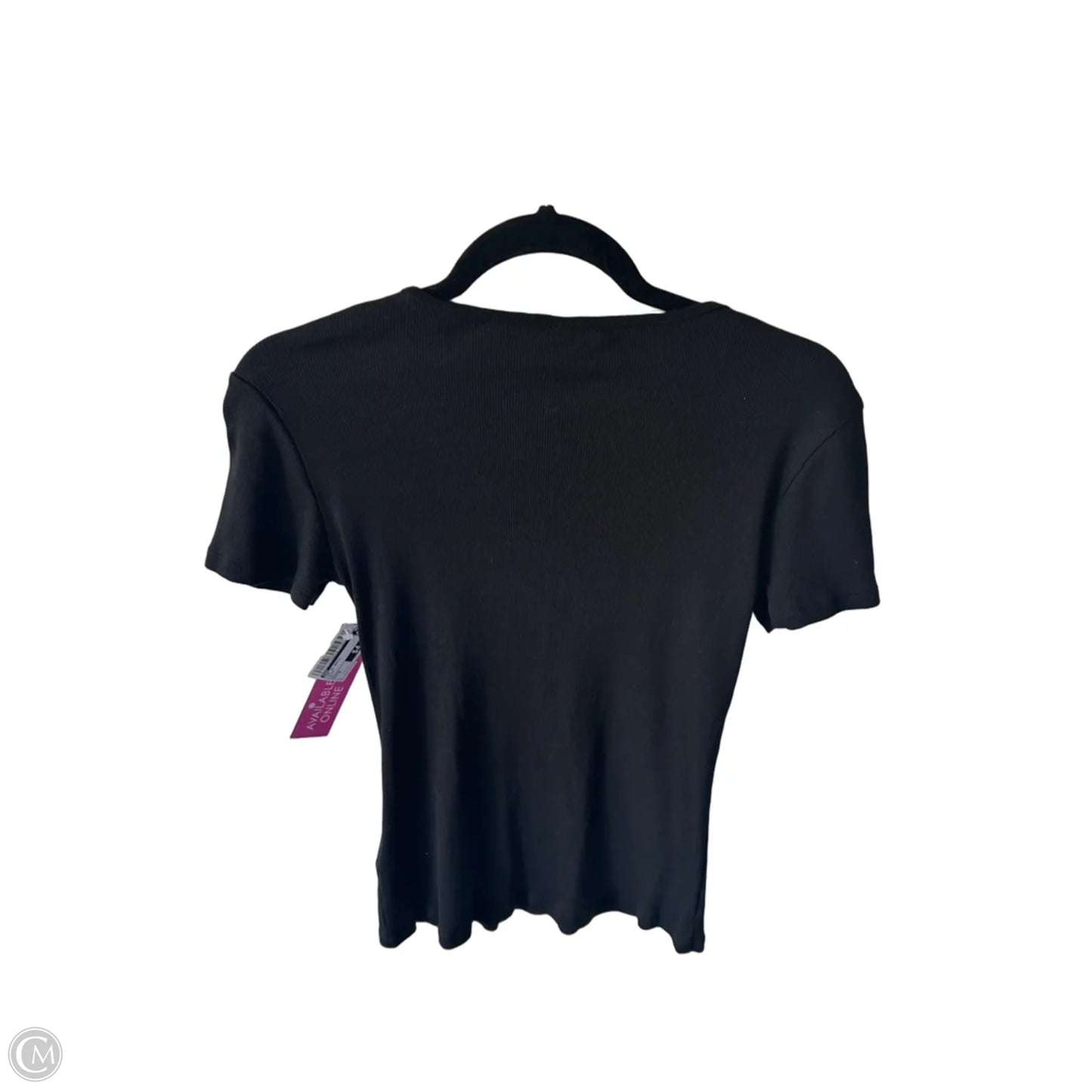 Top Short Sleeve Basic By H&m In Black, Size: M