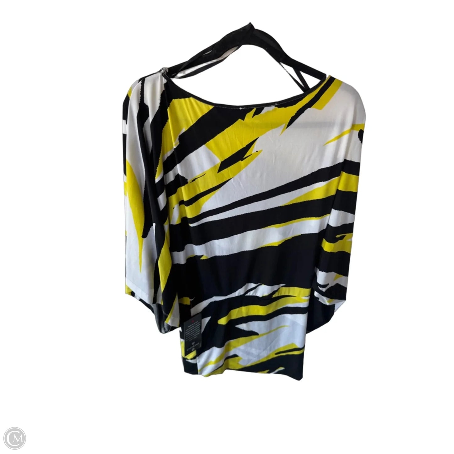 Dress Party Short By Bebe In Black & Yellow, Size: Xs