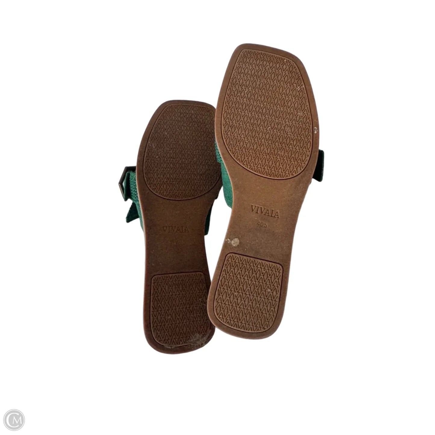 Sandals Flats By Vivaia In Green, Size: 10