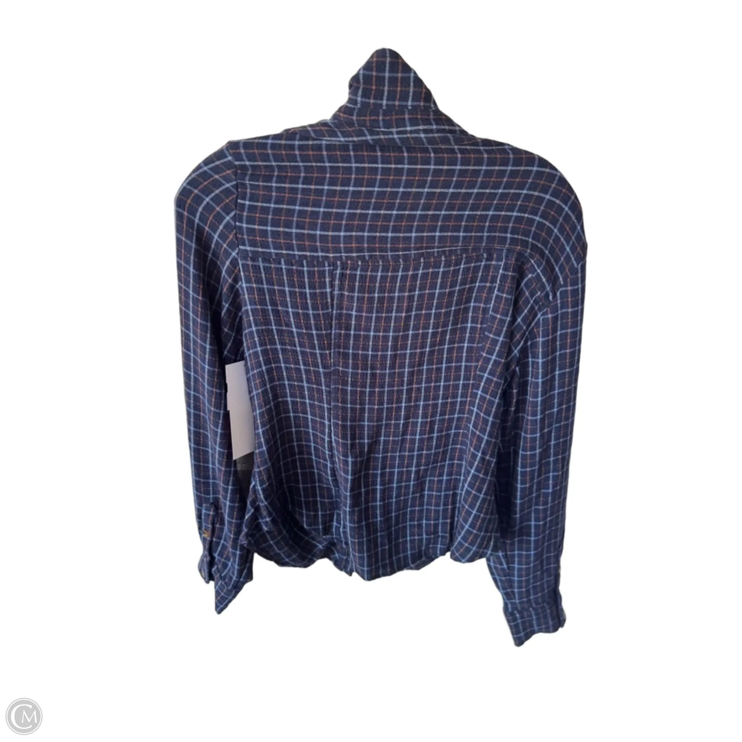 Top Long Sleeve By Pilcro In Blue & Orange, Size: M