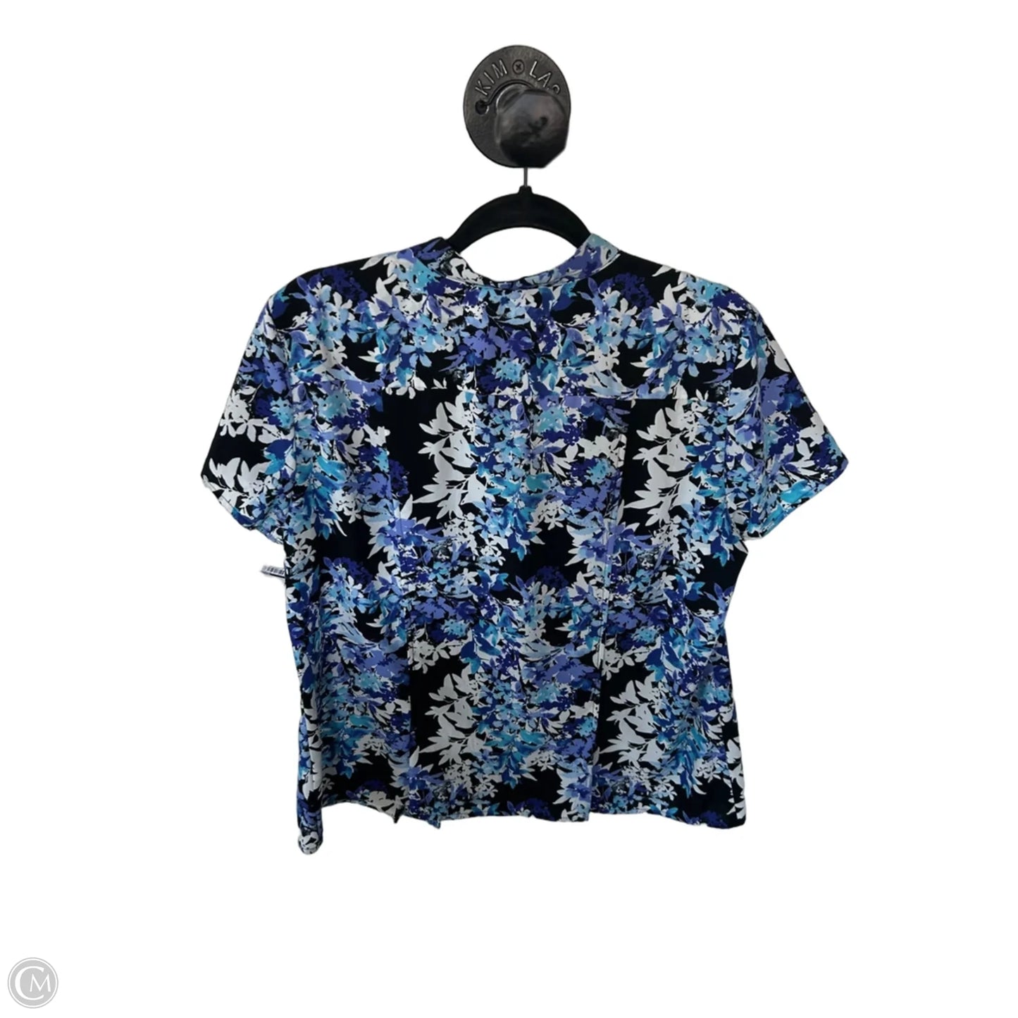 Top Short Sleeve By 212 Collection In Black & Blue, Size: L