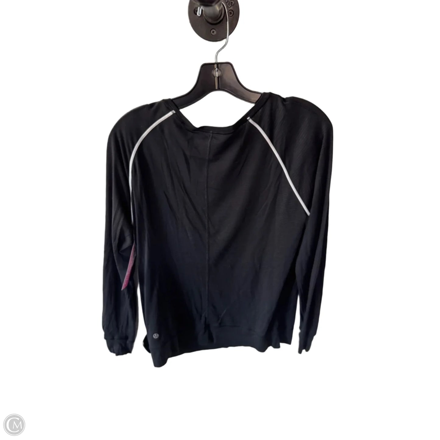 Athletic Top Long Sleeve Crewneck By Lululemon In Black, Size: M