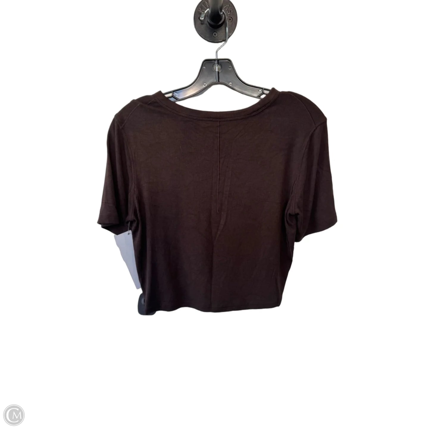 Athletic Top Short Sleeve By Lululemon In Brown, Size: M
