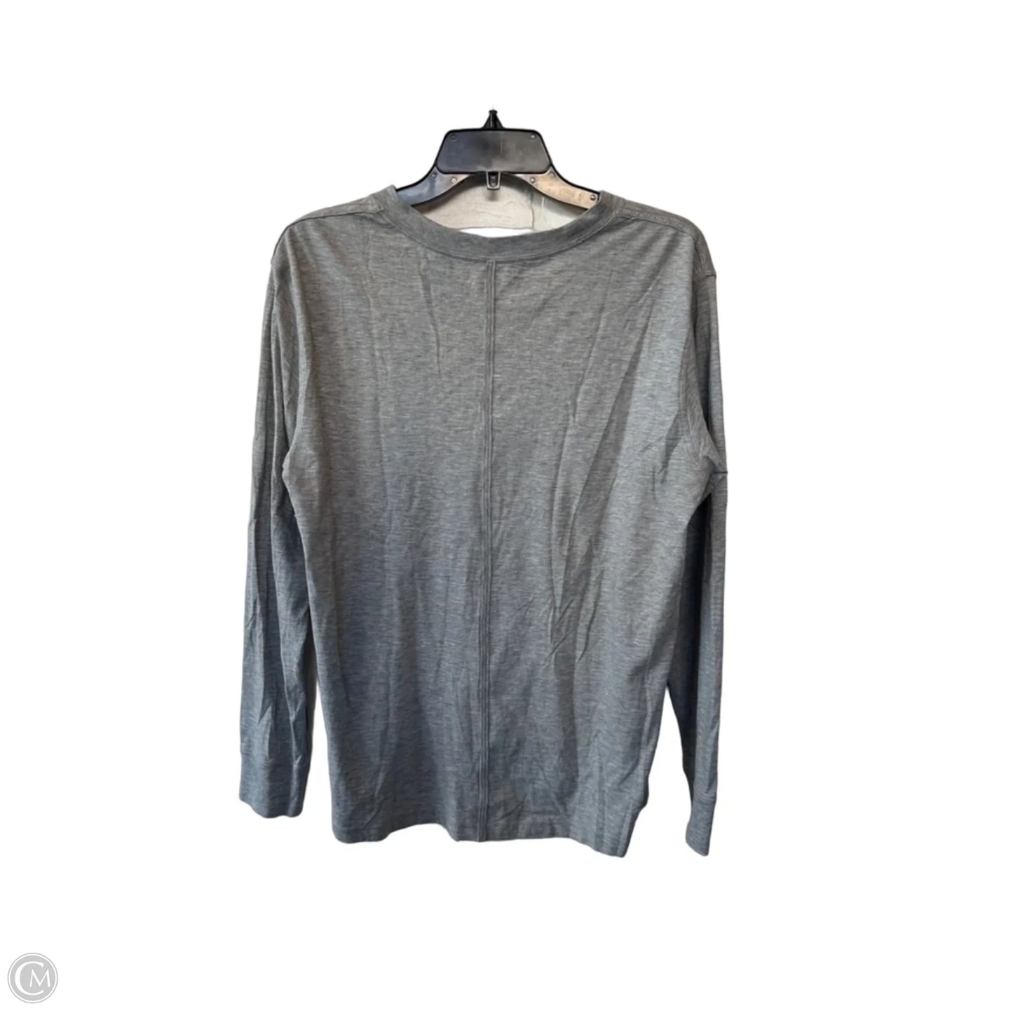 Athletic Top Long Sleeve Crewneck By Lululemon In Grey, Size: M