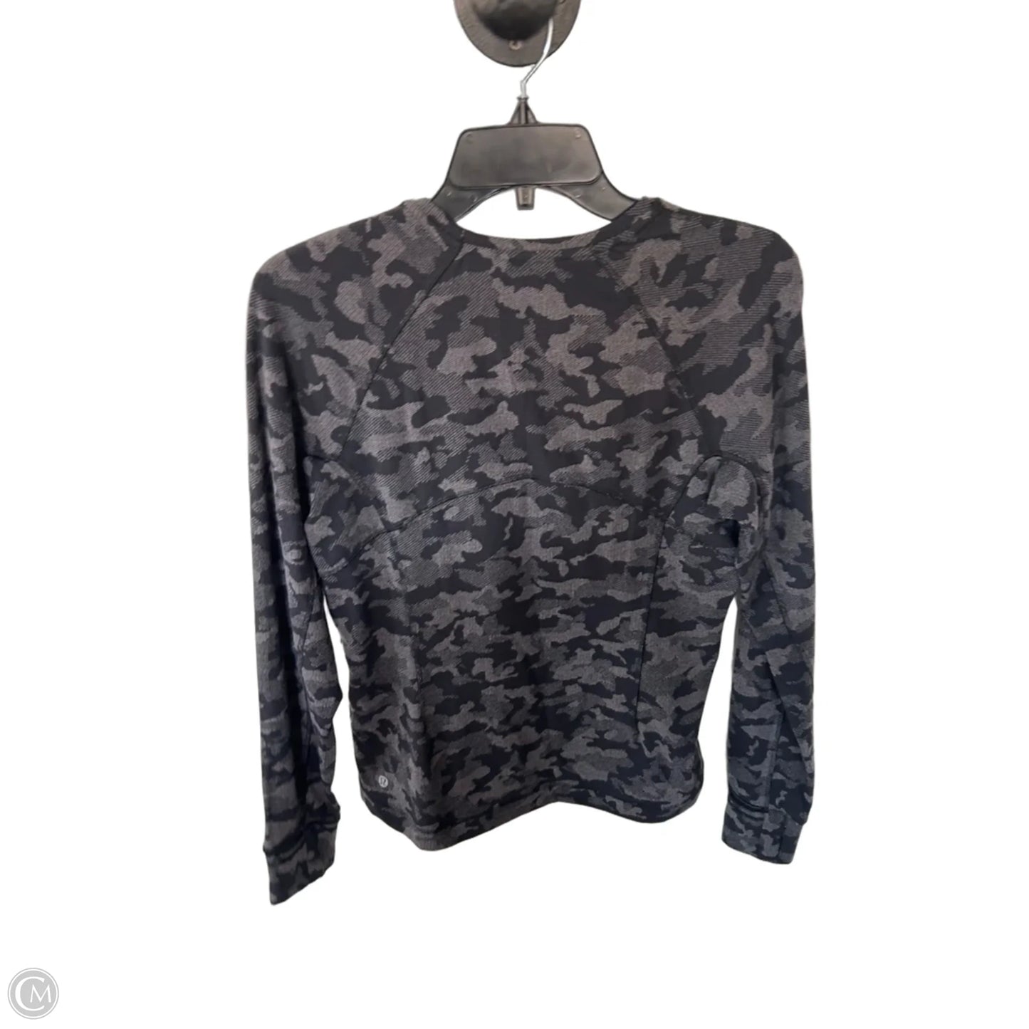 Athletic Sweatshirt Crewneck By Lululemon In Black & Grey, Size: M