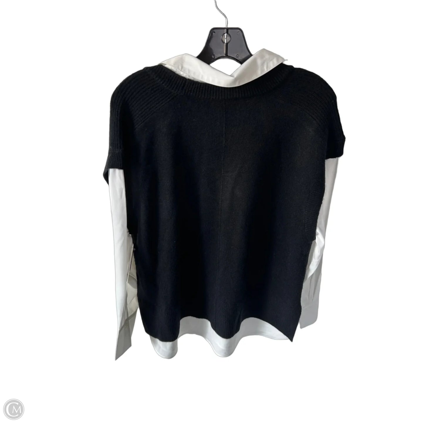 Sweater By Halogen In Black & White, Size: L