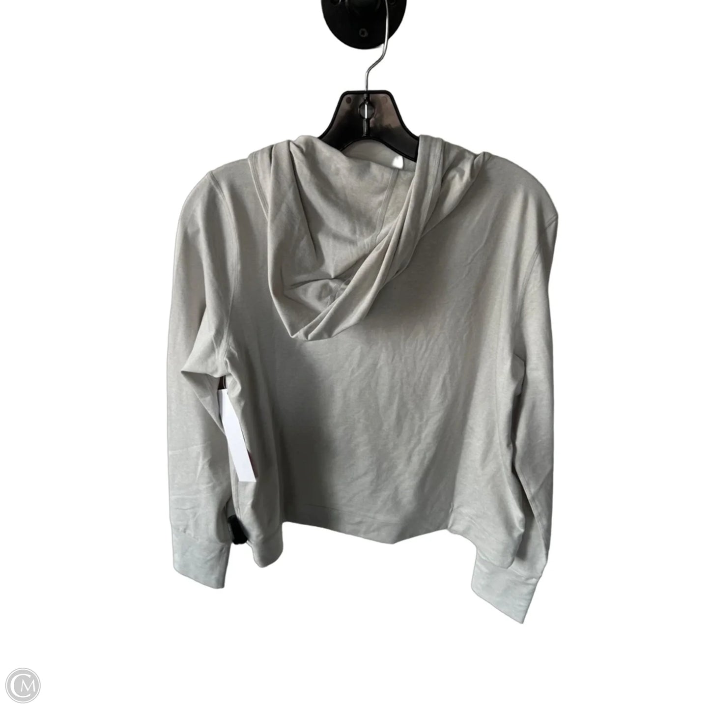 Athletic Top Long Sleeve Hoodie By Vuori In Grey, Size: M