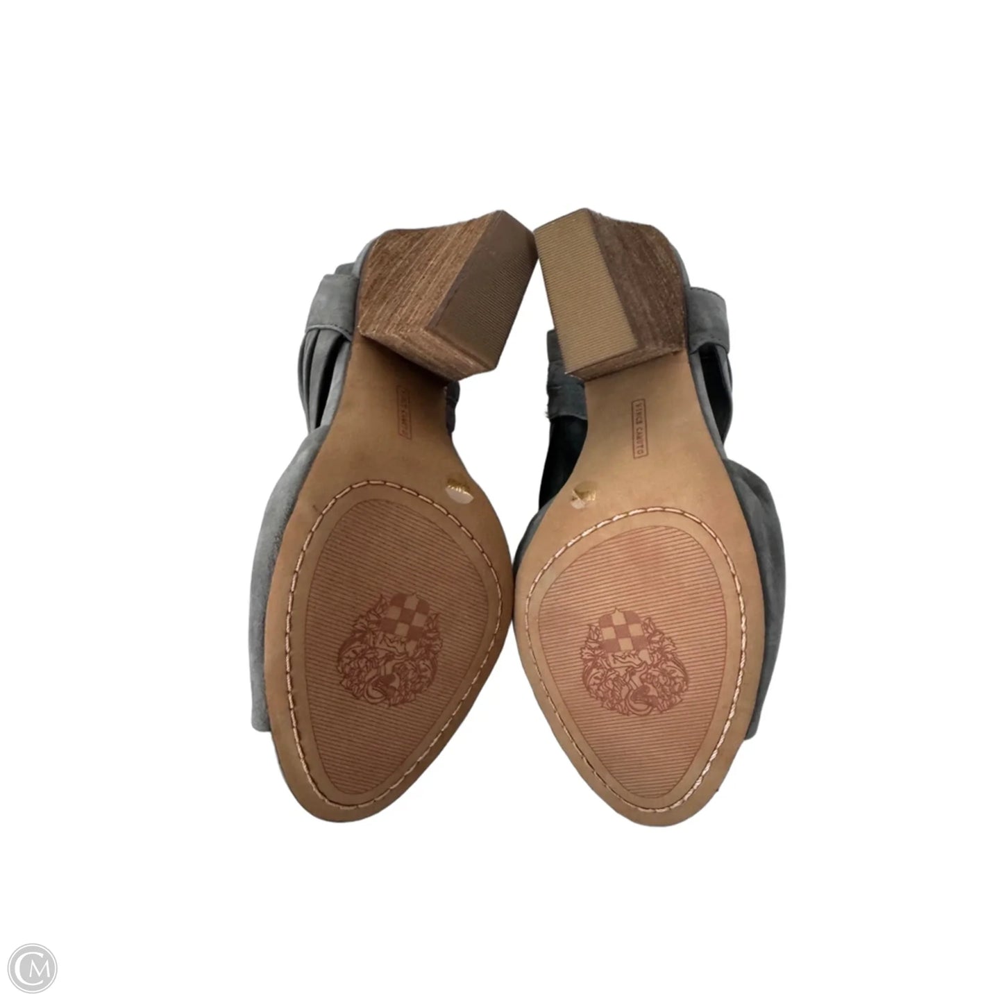 Sandals Heels Wedge By Vince Camuto In Grey, Size: 8.5