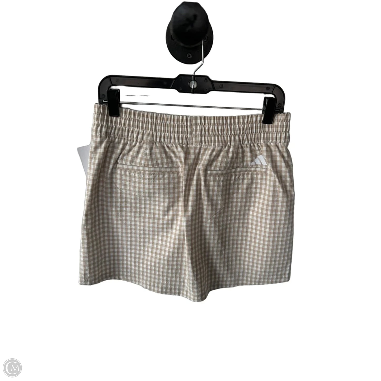 Athletic Skort By Adidas In Tan & White, Size: M