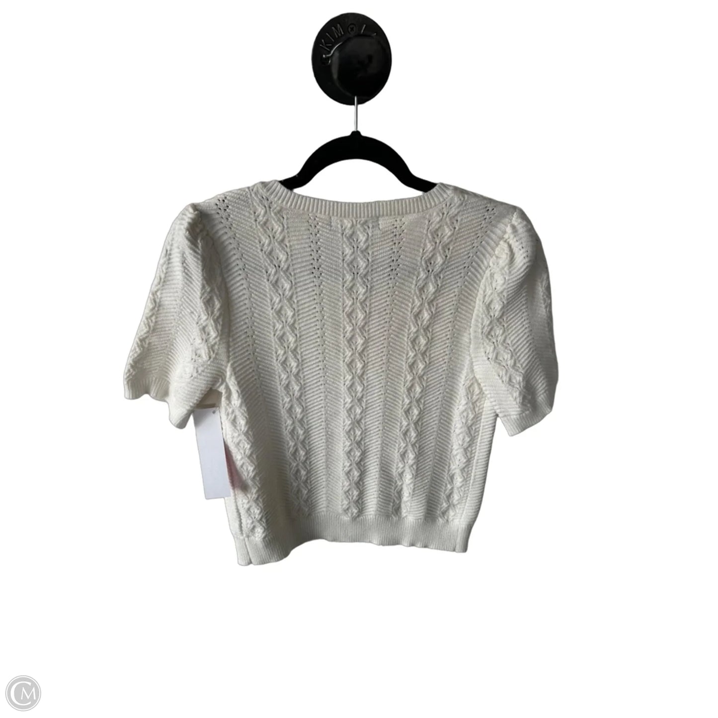 Sweater Short Sleeve By Marled In White, Size: S