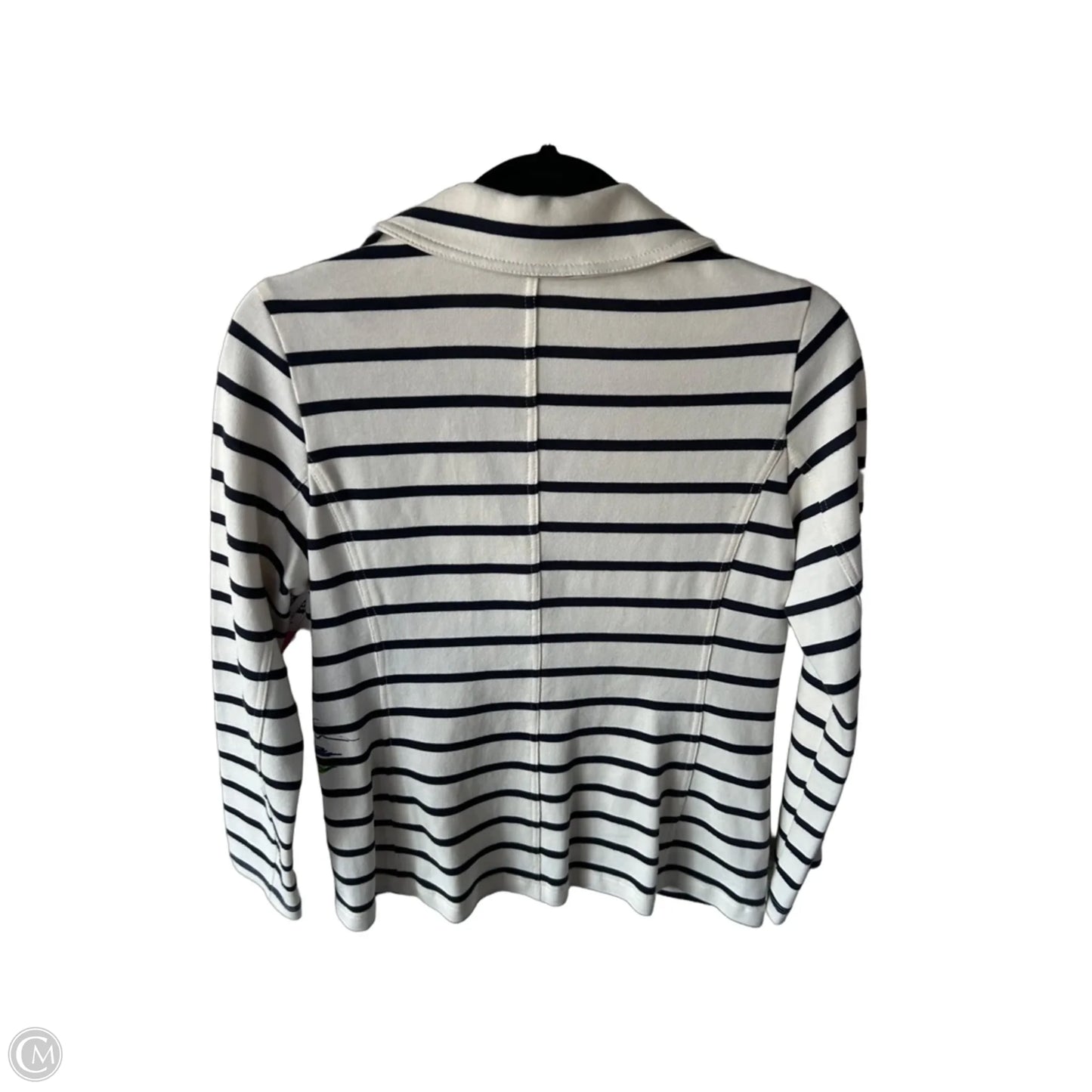 Blazer By Clothes Mentor In Blue & White, Size: S