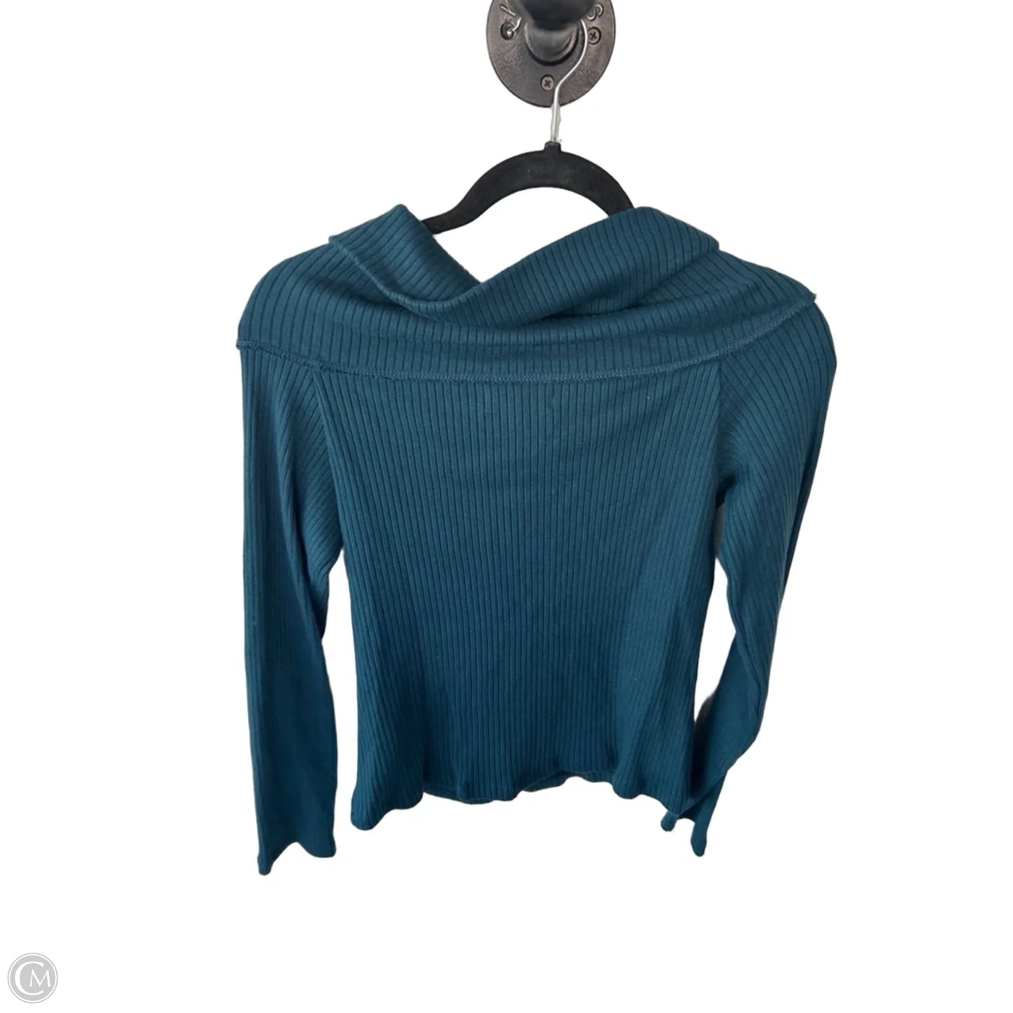 Top Long Sleeve By Madewell In Teal, Size: L