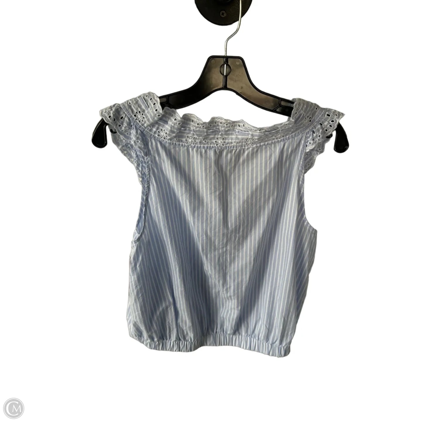 Top Sleeveless By Ann Taylor In Blue & White, Size: S