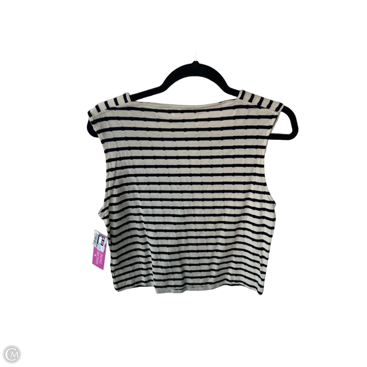 Top Sleeveless By Nation In Black & Cream, Size: Xs