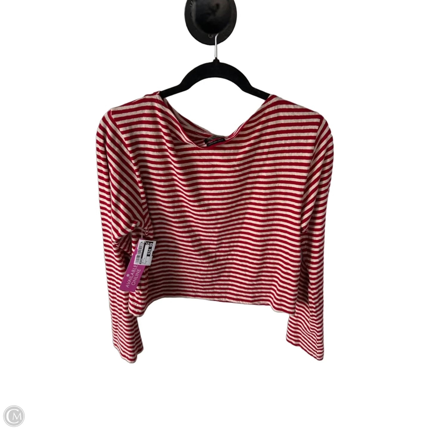 Top Long Sleeve By Mother In Red & Tan, Size: S