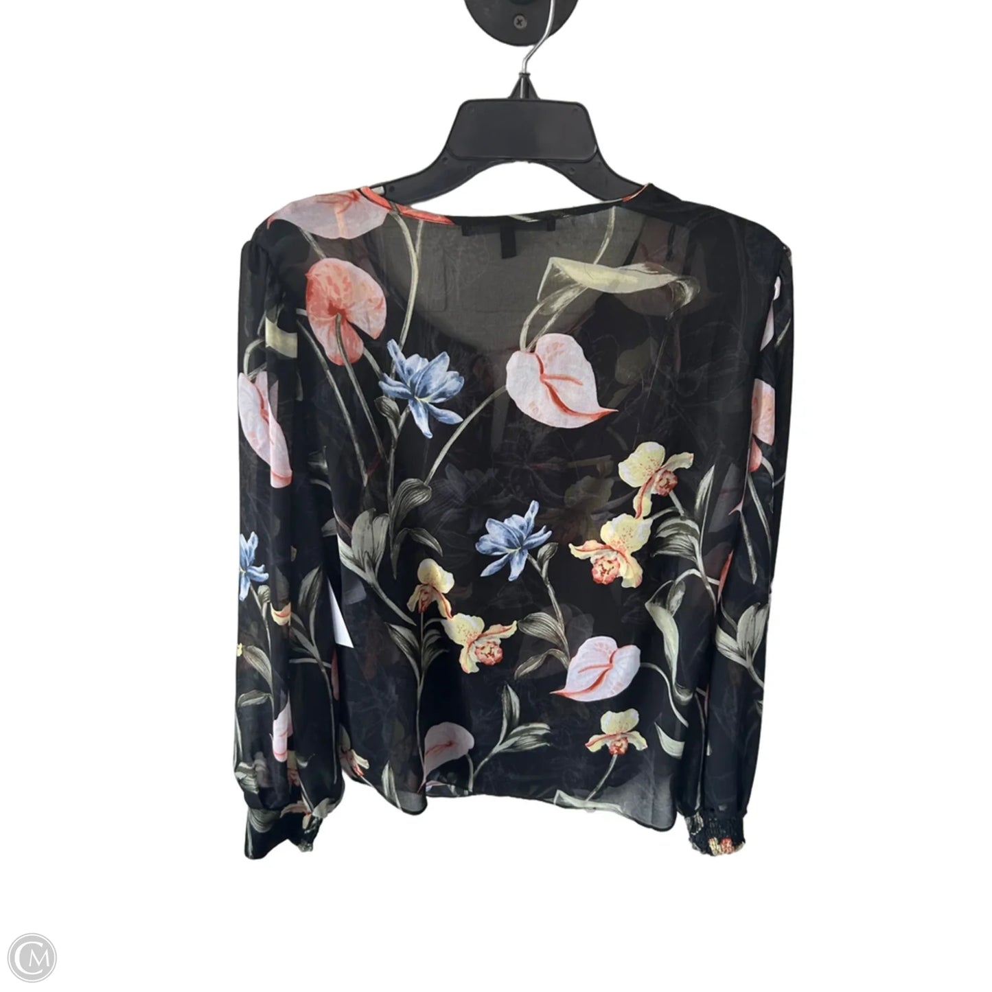 Top 2pc Long Sleeve By White House Black Market In Black & Green, Size: L
