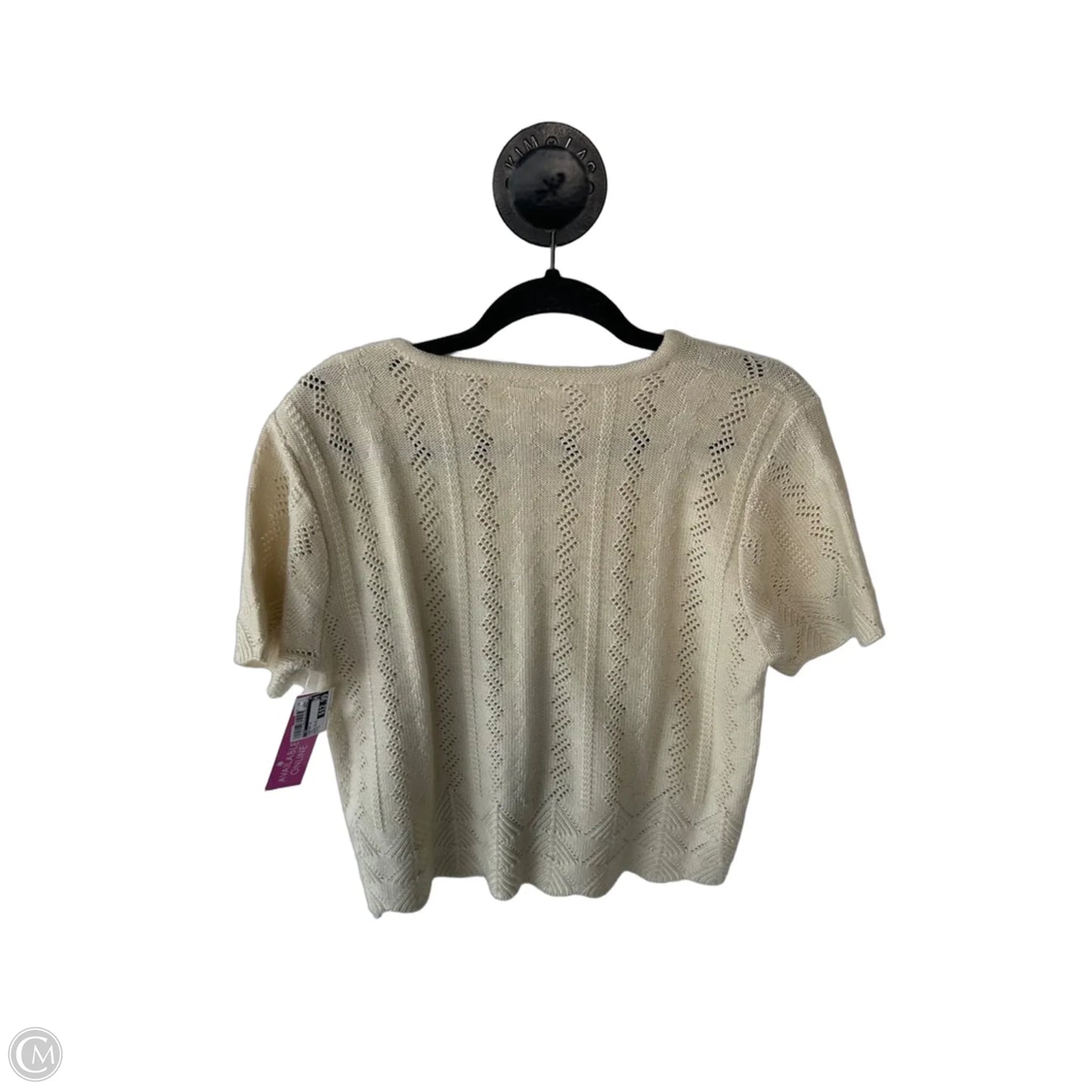 Sweater Short Sleeve By Cme In Tan, Size: S