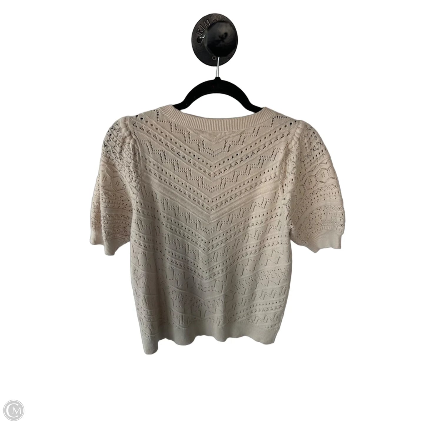 Sweater Short Sleeve By Loft In Tan, Size: S