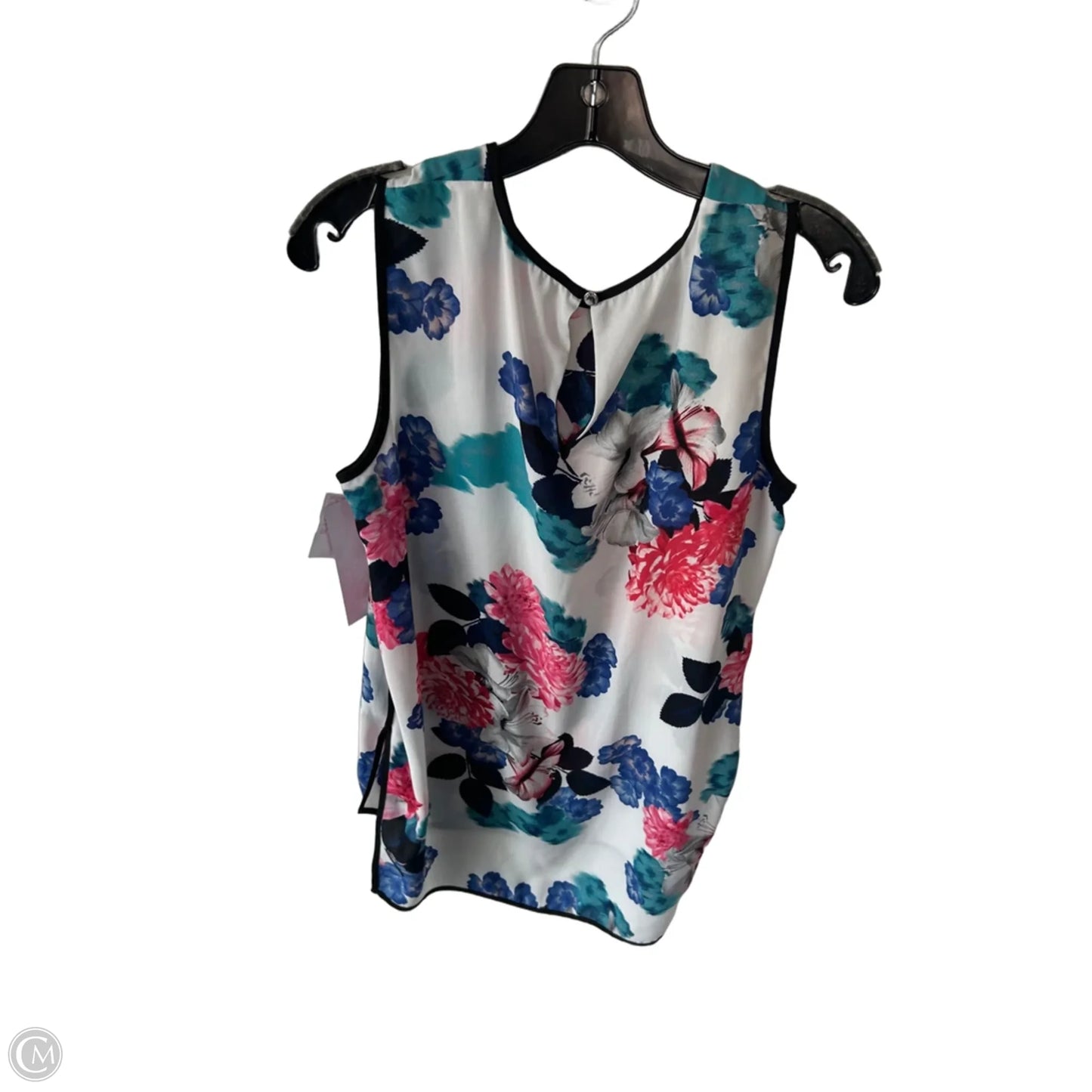 Top Sleeveless By Vince Camuto In Blue & White, Size: M