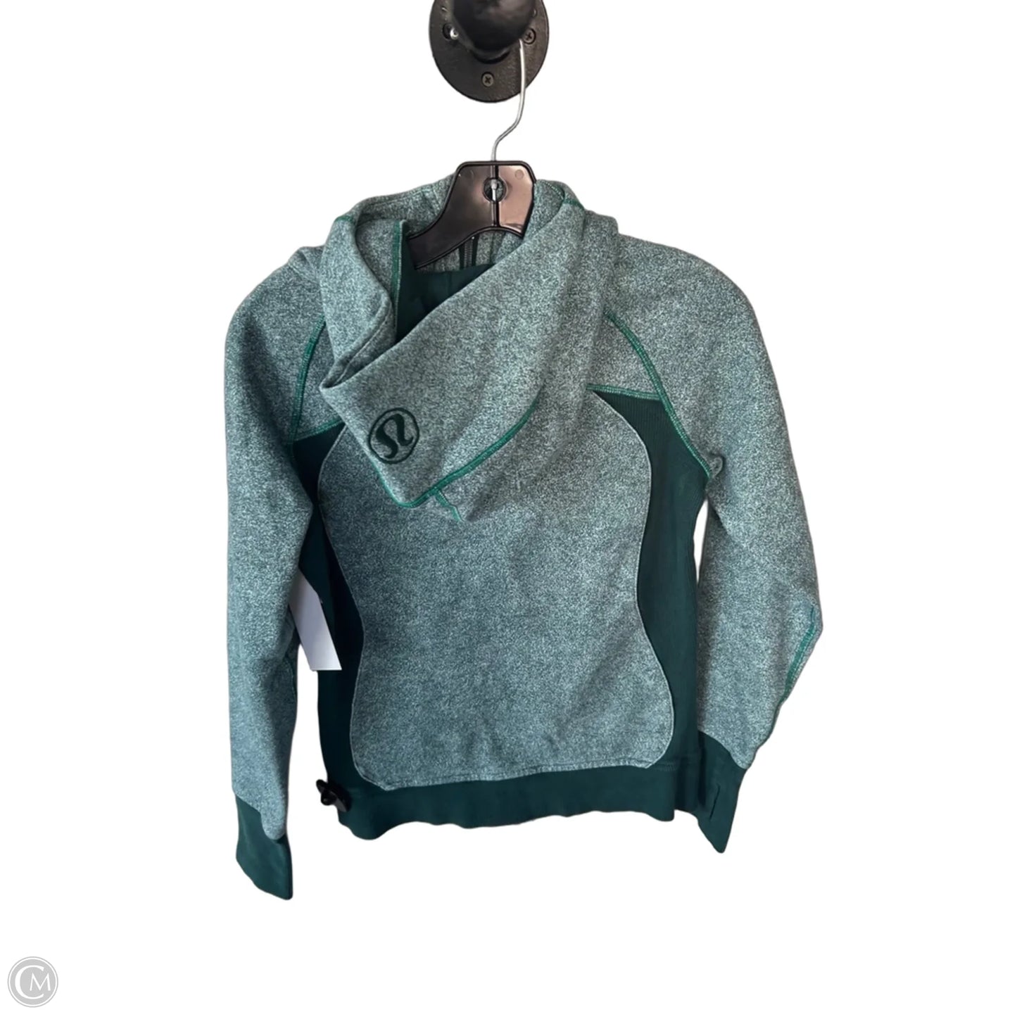 Athletic Sweatshirt Hoodie By Lululemon In Green, Size: S