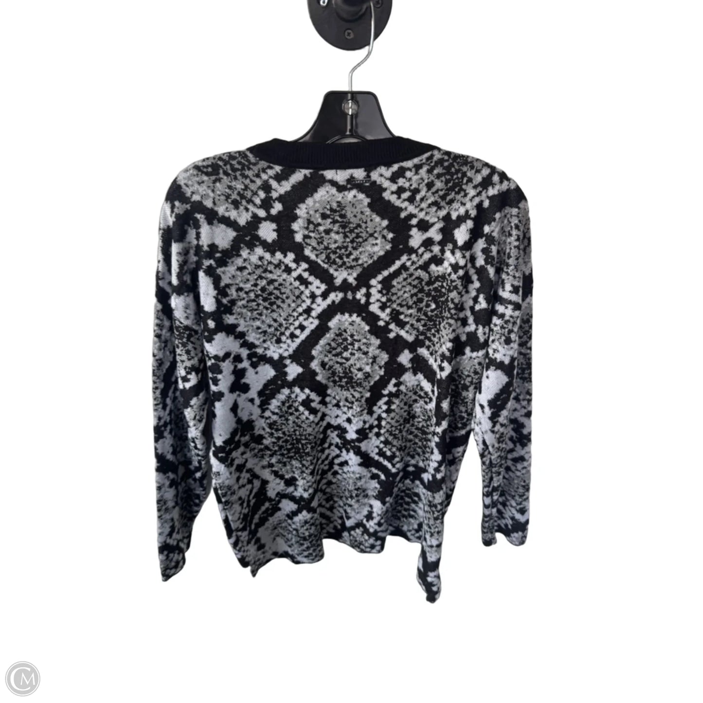 Sweater By Dkny In Black & Grey, Size: M