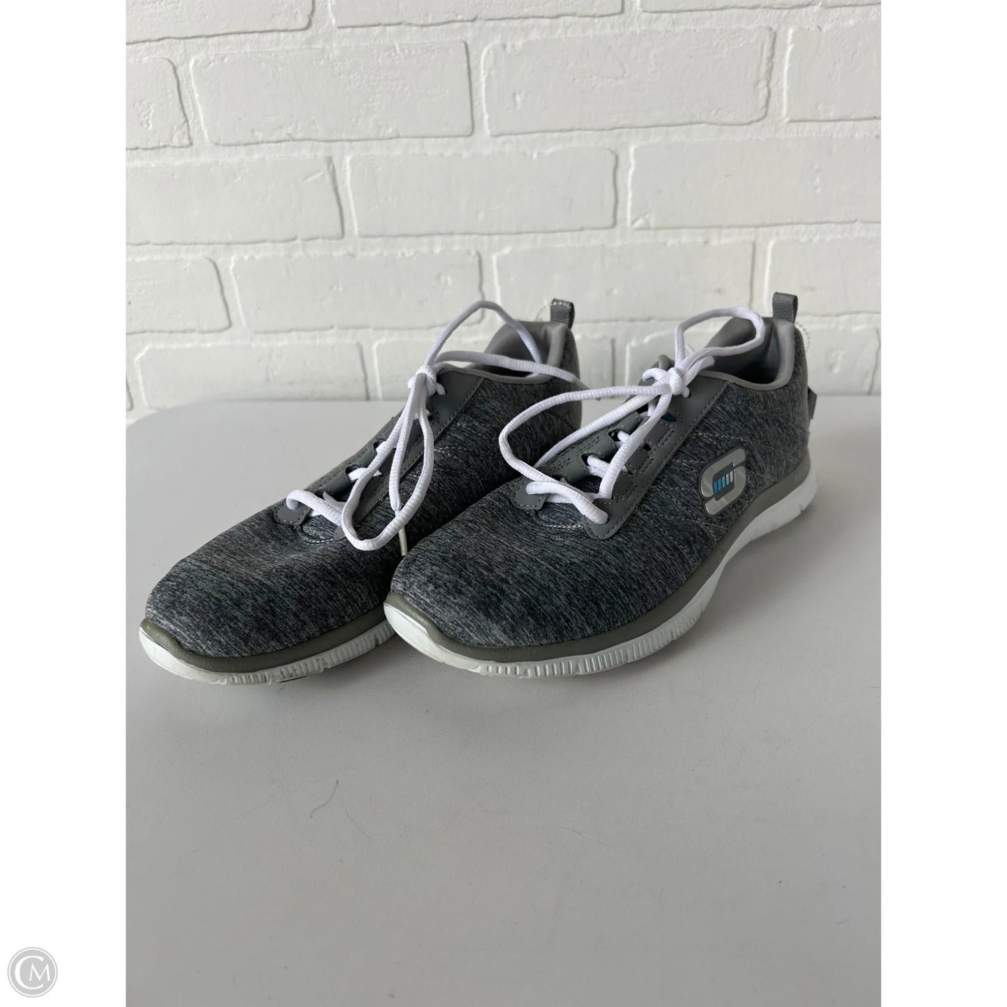 Shoes Athletic By Skechers In Grey, Size: 8