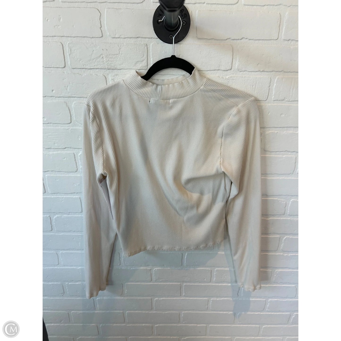 Top Long Sleeve By Forever 21 In Cream, Size: Xl