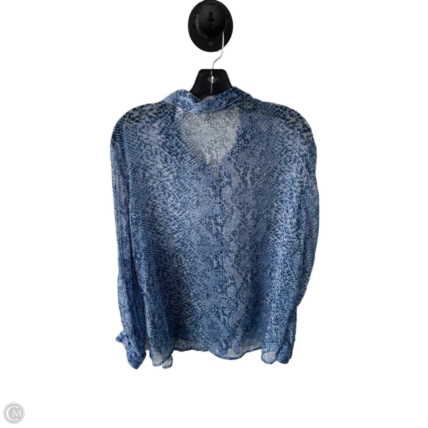 Top Long Sleeve By Chicos In Blue, Size: Xl