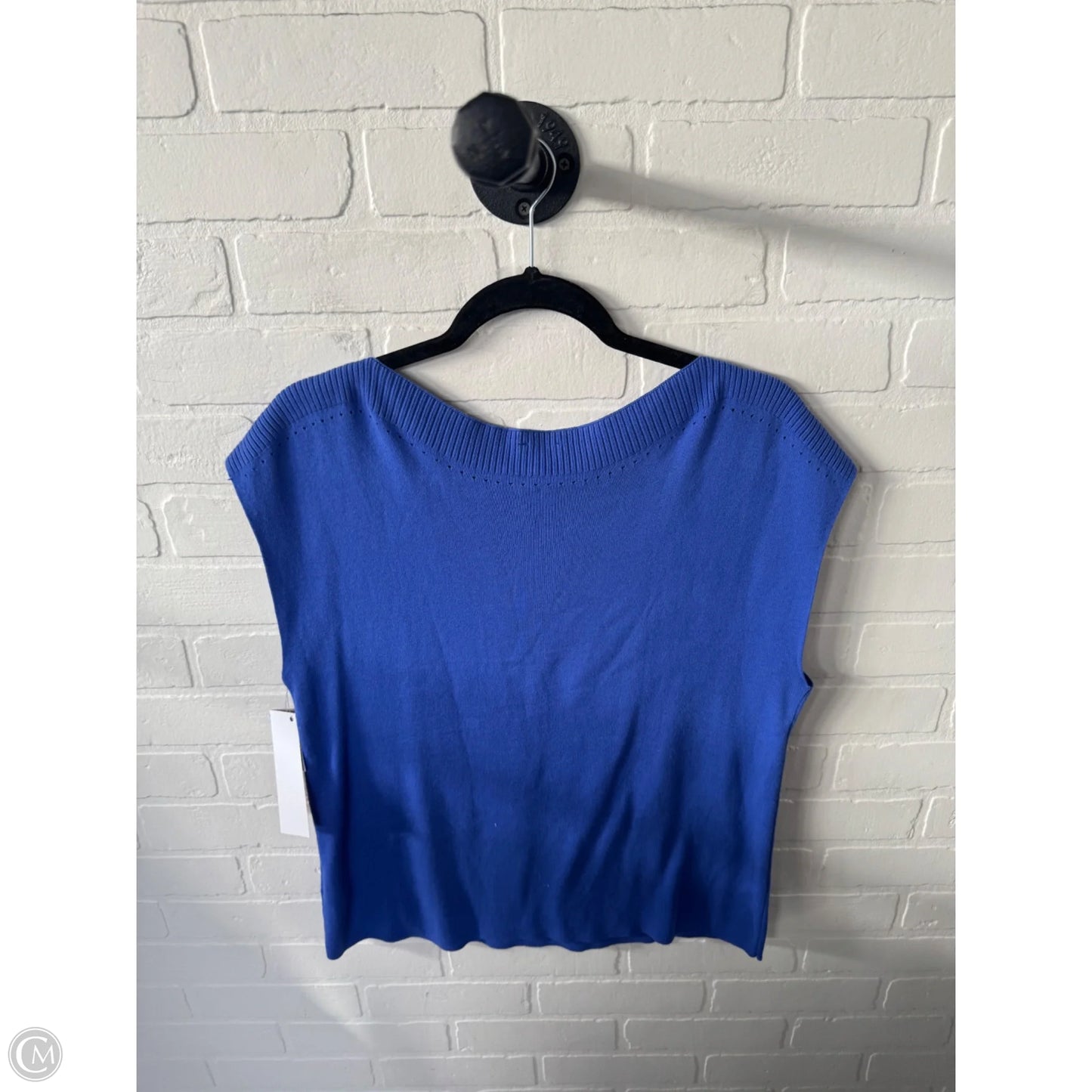 Vest Sweater By Talbots In Blue, Size: L