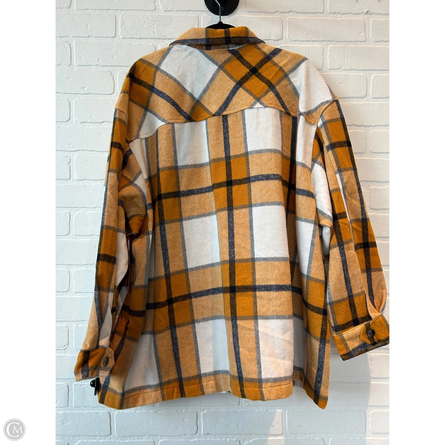 Jacket Shirt By Clothes Mentor In Yellow, Size: Xxl