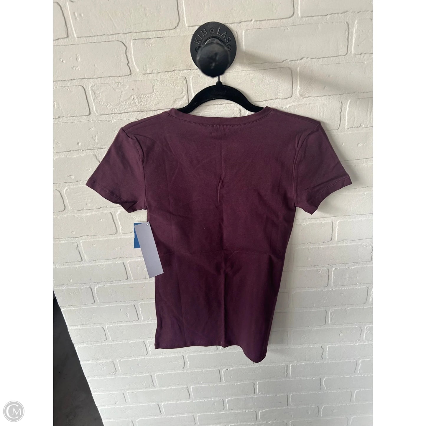 Top Short Sleeve Basic By Zenana In Purple, Size: S