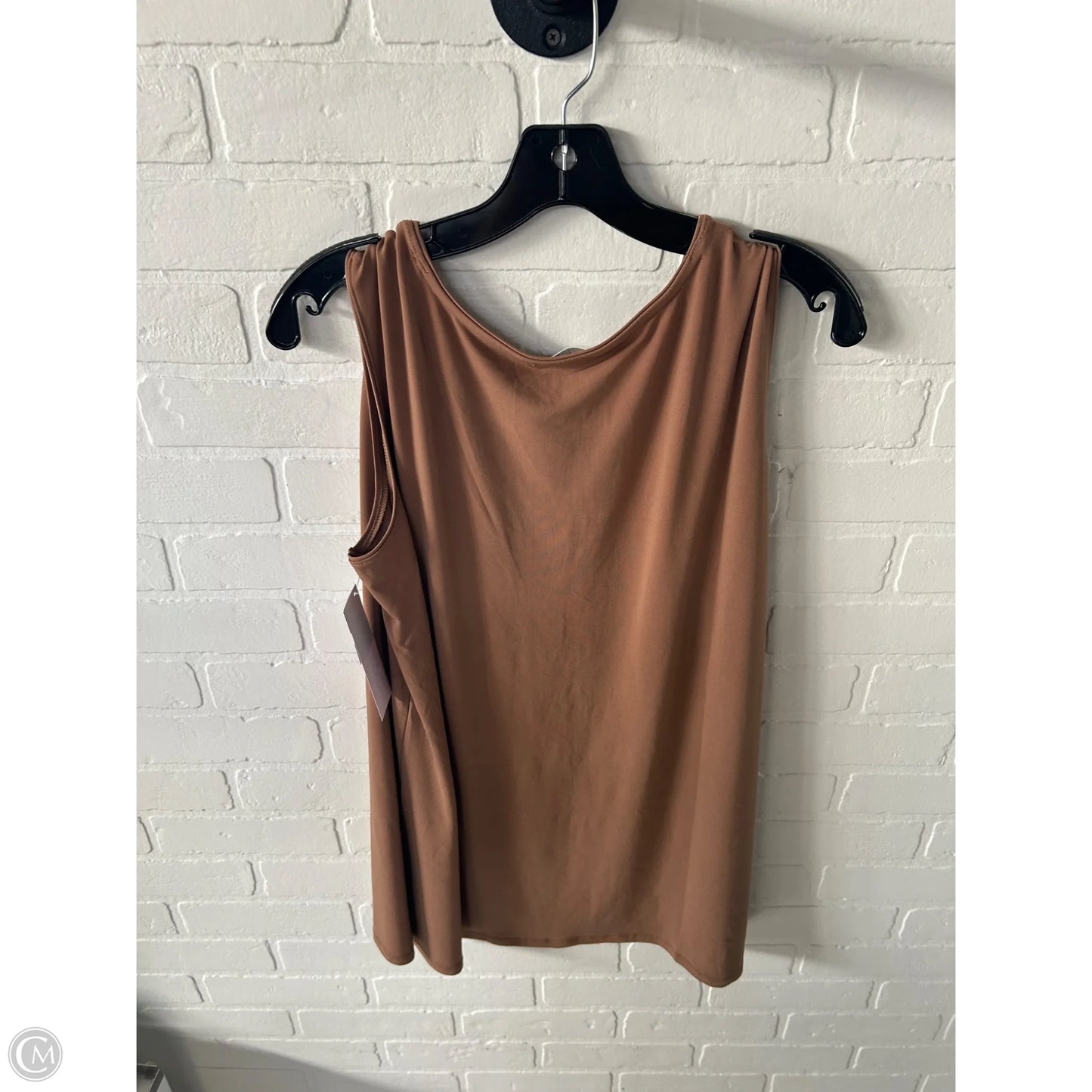 Tunic Sleeveless By Zenana In Brown, Size: 1x