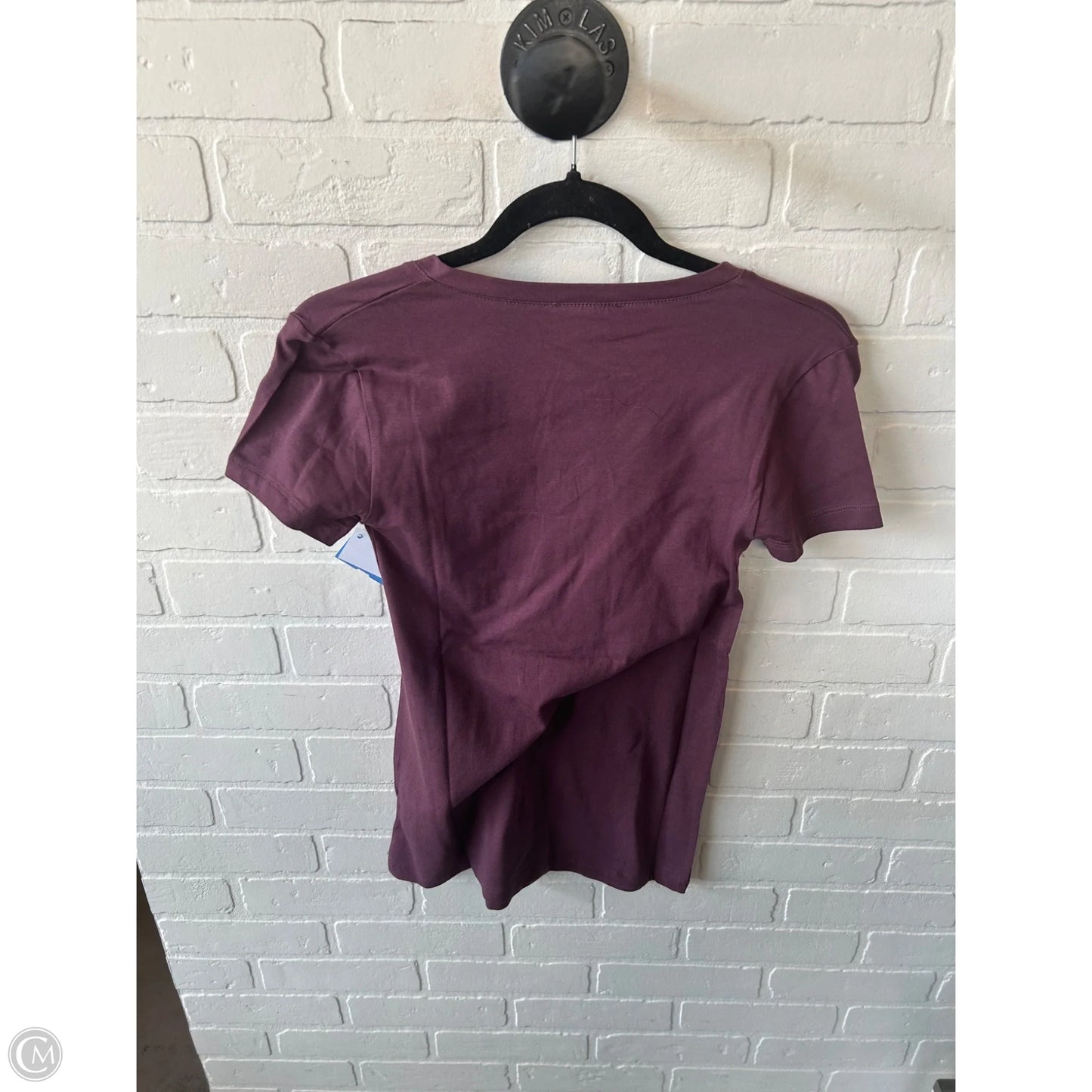 Top Short Sleeve Basic By Zenana In Purple, Size: S