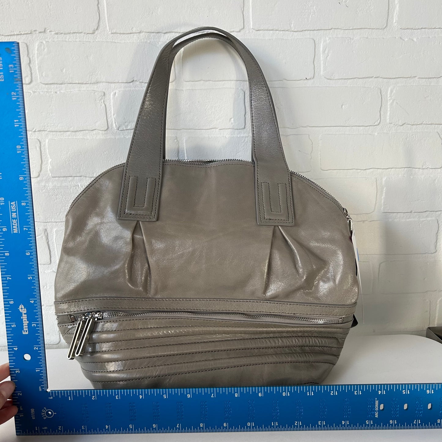 Handbag Leather By Walter Baker, Size: Medium