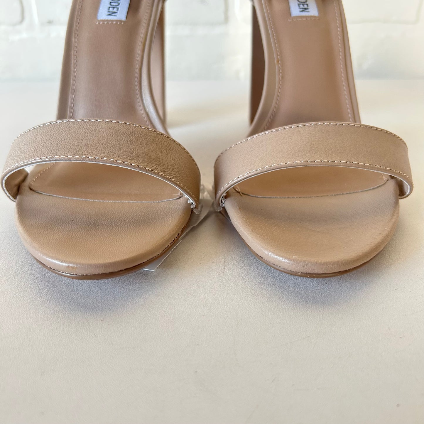 Sandals Heels Block By Steve Madden In Tan, Size: 9
