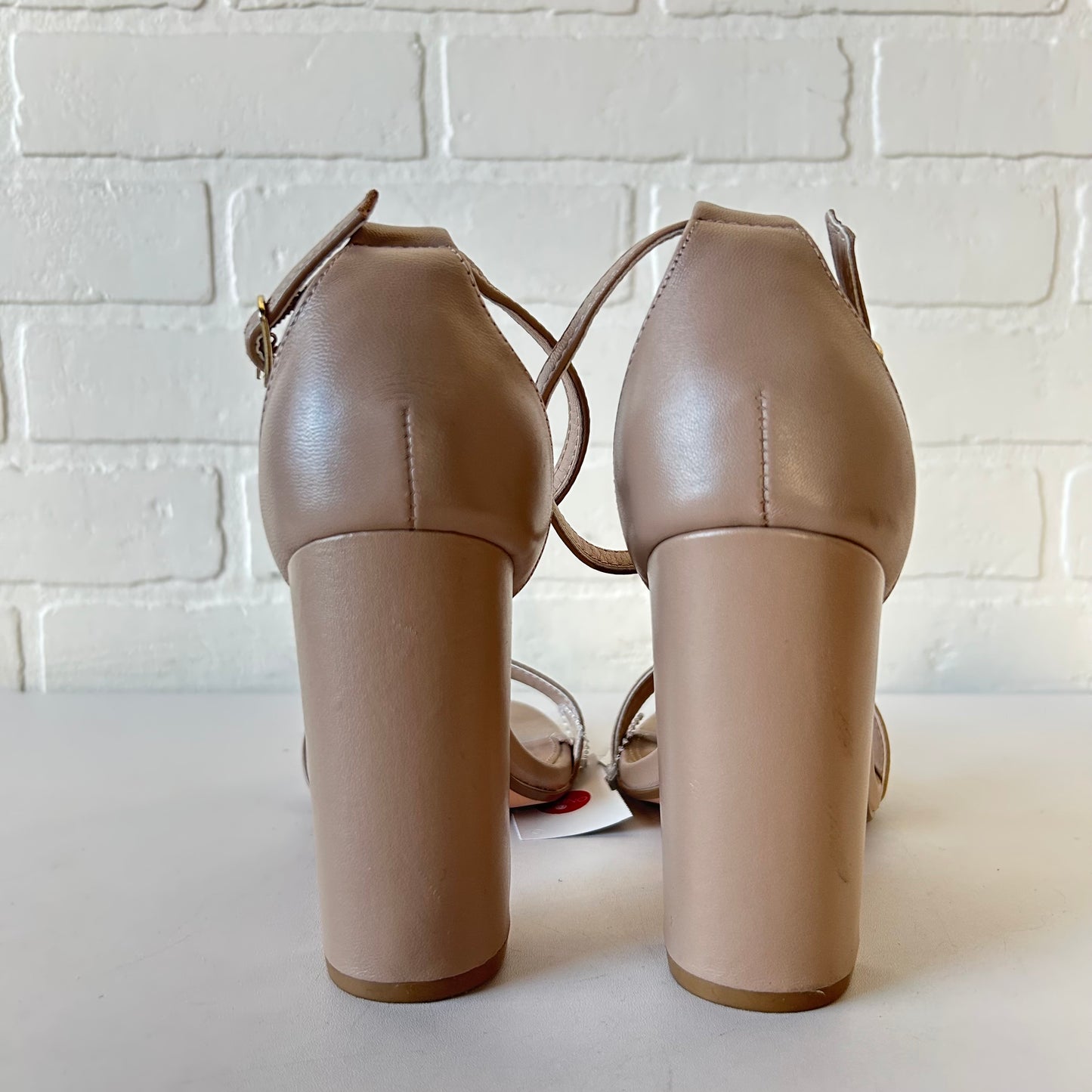 Sandals Heels Block By Steve Madden In Tan, Size: 9